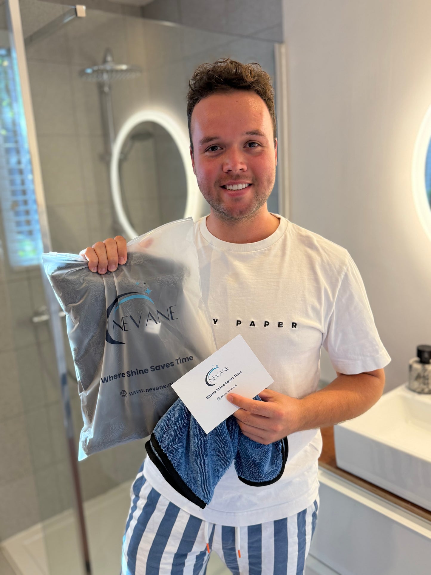 Nevane IntenseDry – Ultieme microvezel droogdoek donkerblauw